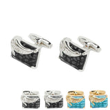Tuxedo Cufflinks Men Cufflinks Glossy Pair for Business Wedding Suits