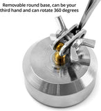 Stainless Steel Soldering Tweezers with Round Base 360 Degree Rotation