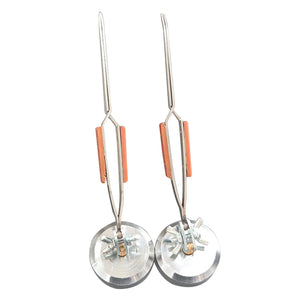 Stainless Steel Soldering Tweezers with Round Base 360 Degree Rotation