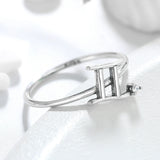 Gemini Constellation Ring 925 Sterling Silver Zirconia Vintage Fine Jewelry