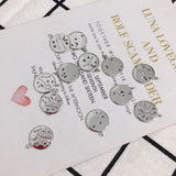 12 Constellations Copper 18K Coin Pendant Jewelry Making DIY 2pcs