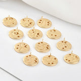 12 Zodiac Constellations Copper Charms DIY Jewelry Pendants