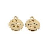 12 Zodiac Constellations Copper Charms DIY Jewelry Making