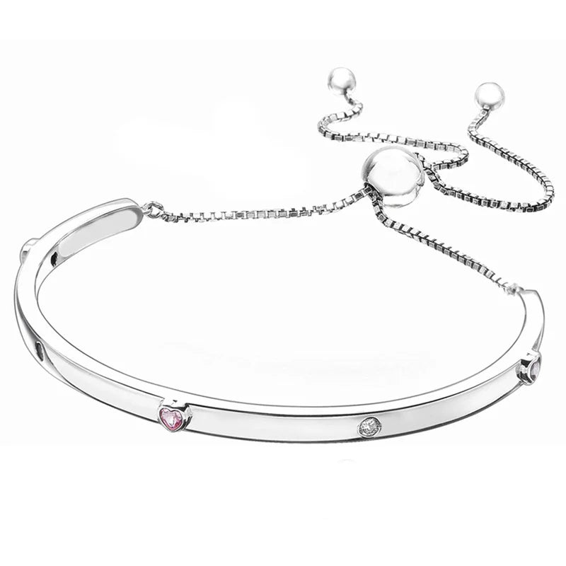 Twinkling Forever Love Bangle Charm Bracelet