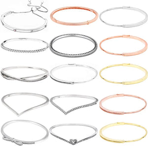 Twinkling Forever Love Bangle Charm Bracelet