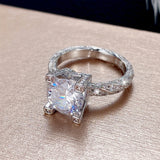 Twist Band Fancy Finger Wedding Bands Women's Rings Full Bling Crystal CZ Stone