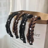 Twist Braid Hairband Wig Headband Pressure Hair Pull Flower Wide-brimmed