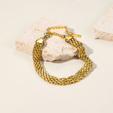 Twist Braided Titanium Steel Bracelet European American Ins Basic Classic Mesh