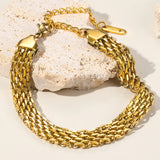 Twist Braided Titanium Steel Bracelet European American Ins Basic Classic Mesh