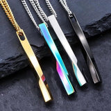 Geometric Pendant Necklaces & Titanium Chain Party Accessories