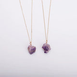 Druzy Stone Pendant Necklace with Copper Wire Wrap