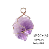 Druzy Stone Pendant Necklace with Copper Wire Wrap