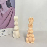 Twist Rabbit Bunny Silicone Mold Gift DIY Character Scented Candle Soap