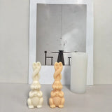 Twist Rabbit Bunny Silicone Mold Gift DIY Character Scented Candle Soap