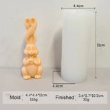 Twist Rabbit Bunny Silicone Mold Gift DIY Character Scented Candle Soap
