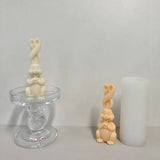 Twist Rabbit Bunny Silicone Mold Gift DIY Character Scented Candle Soap