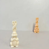 Twist Rabbit Bunny Silicone Mold Gift DIY Character Scented Candle Soap