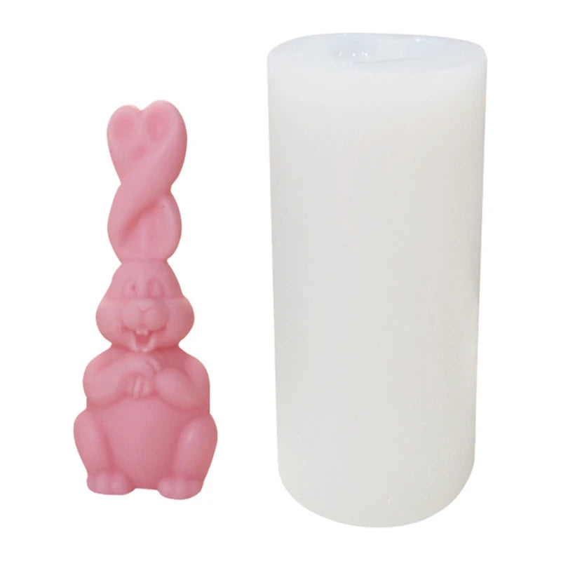 Rabbit Decoration Candle Silicone Mold Resin Epoxy Polymer Clay DIY Ornament