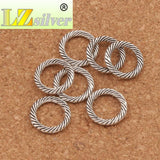 Circle Zinc Alloy Spacers Jewelry Findings 50Pcs