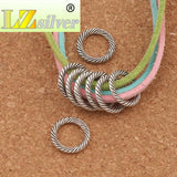 Circle Zinc Alloy Spacers Jewelry Findings 50Pcs