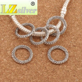 Circle Zinc Alloy Spacers Jewelry Findings 50Pcs