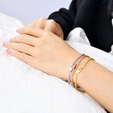 925 Sterling Silver Twist Rope Chain Bracelets for Women Men