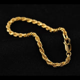 925 Sterling Silver Twist Rope Chain Bracelets for Women Men