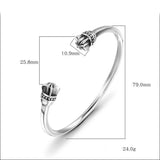 Rose Compass Steel Bracelet Bangle