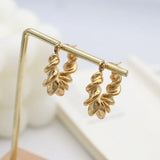 18k Vintage Hoop Earrings Stainless Steel Jewelry