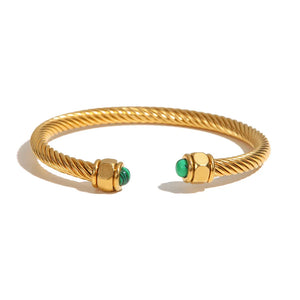 Twisted Cable Wire Bangle Cuff Bracelets Classic Jewelry