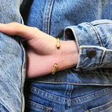Twisted Cable Wire Bangle Cuff Bracelets Classic Jewelry