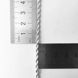 Twisted Cord Silver Chain Necklace, 925 Sterling Silver Jewelry