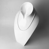Twisted Cord Silver Chain Necklace, 925 Sterling Silver Jewelry