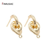 Twisted Knot Round Post Earrings for Women