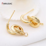 Twisted Knot Round Post Earrings for Women