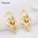 Twisted Knot Round Post Earrings for Women