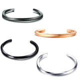 Stainless Steel Twisted Cuff Bracelet Men Unisex 59mm