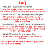 Arabic Name Necklace With Heart Islamic Jewelry Men Women Choker Chain