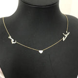 Arabic Name Necklace With Heart Islamic Jewelry Men Women Choker Chain