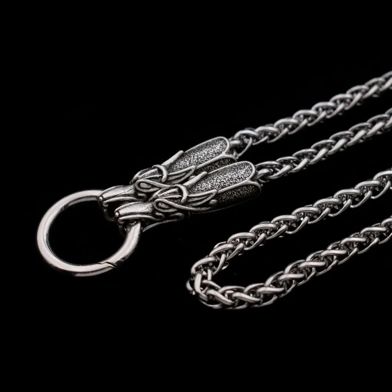 Men's Vintage Heavy Dragon Necklace Stainless Steel Chain Thick
