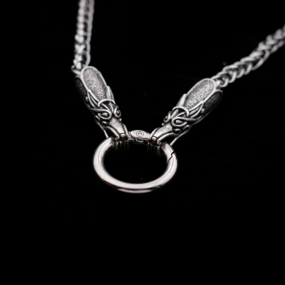 Men's Vintage Heavy Dragon Necklace Stainless Steel Chain Thick