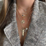 Colorful Enamel Initial Necklace Personalized Letter Necklace