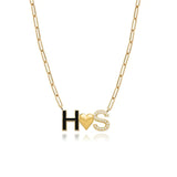 Colorful Enamel Initial Necklace Personalized Letter Necklace