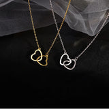 Heart Shaped Geometric Choker Necklace Set, Birthday Gift for Women