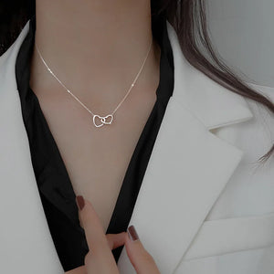 Heart Shaped Geometric Choker Necklace Set, Birthday Gift for Women