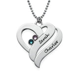 Personalized Couple Pendant Birthstone Necklace YP2500