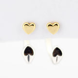 Two Hearts Hoop Earrings 925 Sterling Silver Jewelry