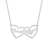 Two Hearts Statement Kolye Letter Jewelry Personalized Name Necklaces