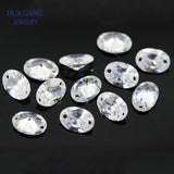 Two Holes AAAAA Oval CZ Stone 4x6~15x20mm High Loose Beads