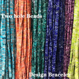 2 Holes Natural Turquoise Stone Beads for DIY Bracelets